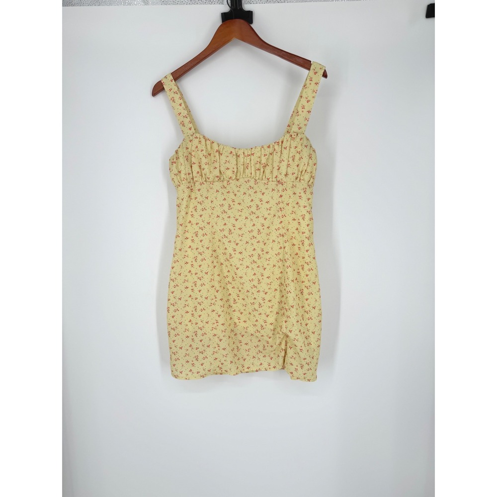 Princess Polly Women's Dress 10 Milkmaid Coquette Butter Yellow Cottagecore Y2K